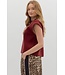 Olivia Solid Crewneck Sweater Knit Muscle Tee Top