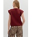 Olivia Solid Crewneck Sweater Knit Muscle Tee Top