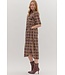 Ava Geometric Print Short Sleeve Midi Dress