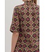 Ava Geometric Print Short Sleeve Midi Dress