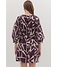 Luna Geometric Print ¾ Sleeve Mini Dress