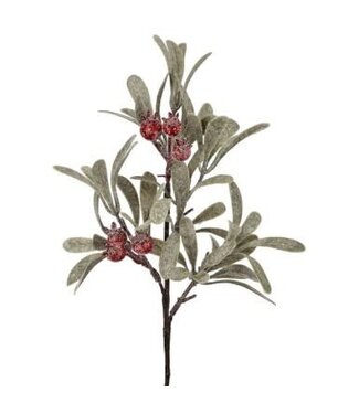 12” Frosted Miseltoe/Berry Pick