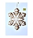 Foam Gingerbread Snowflake Ornament - Sold Individually