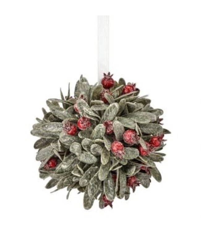 Frosted Misletoe/Berry Kissing Ball