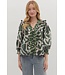 Hazel Printed ¾ Puff Sleeve Top