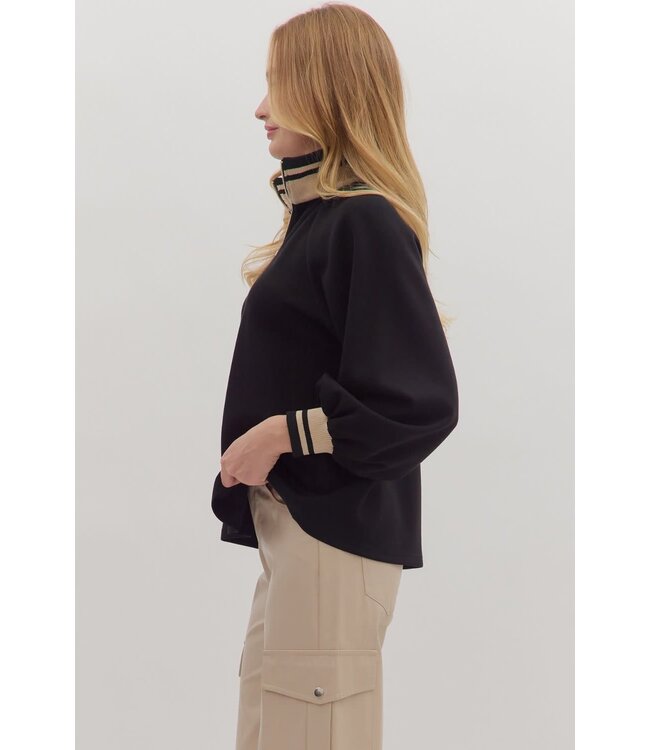 Ellie Solid Long Sleeve Knit Top