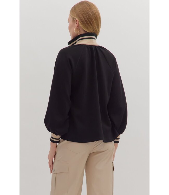 Ellie Solid Long Sleeve Knit Top