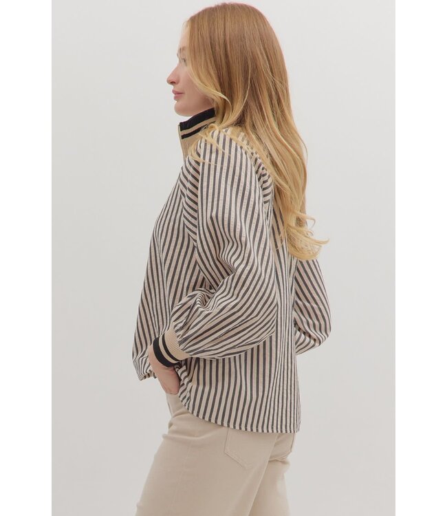 Madison Striped Long Sleeve Top