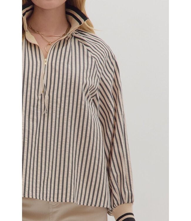 Madison Striped Long Sleeve Top