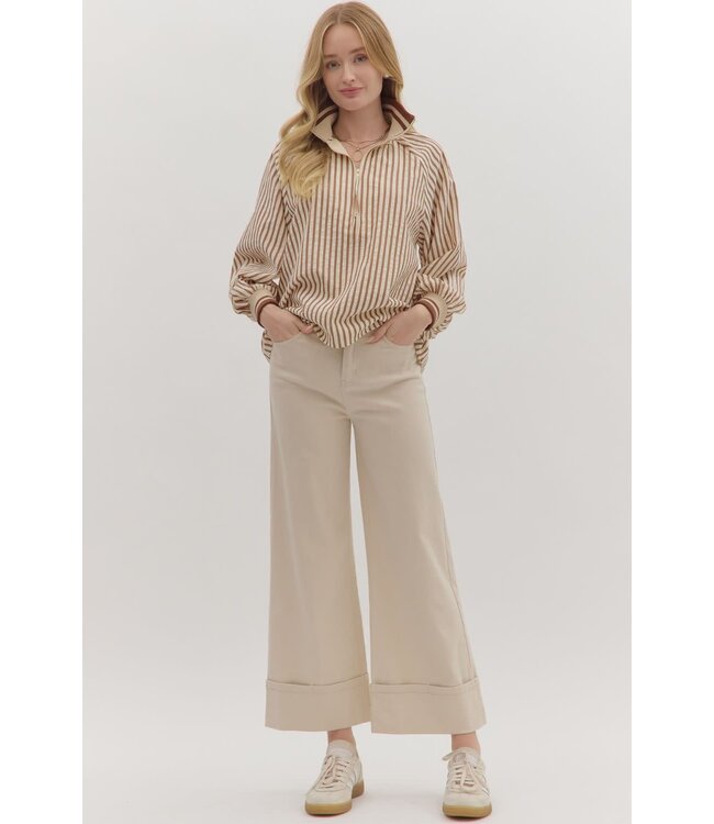Madison Striped Long Sleeve Top