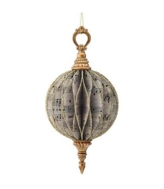 Cardboard Music Notes Finial Ornament