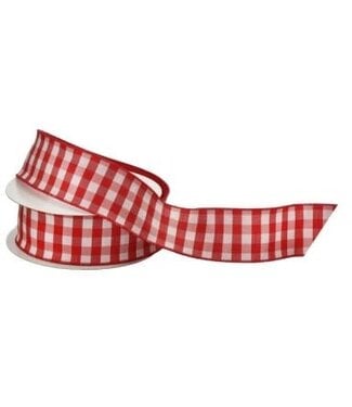 2.5"X10 Yard Country Check With Felt Ribbon