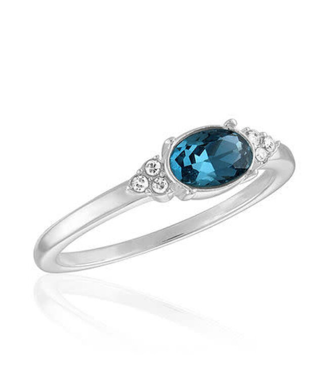 Oval Montana Blue Statement Stack Ring