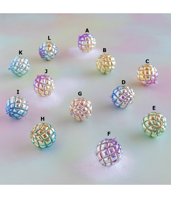 GLITTERVILLE Opalescence Essence Ball Ornamental - Sold Individually