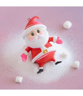 GLITTERVILLE Baby Papa Noel Orn - Red
