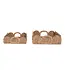 Decorative Braided Bankuan Trays w/ Handles & Scalloped Edge