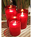 Moving Flame LED Glass Pillar - Sold Individually