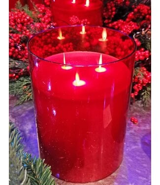 8in Glass Candle 3 Wick
