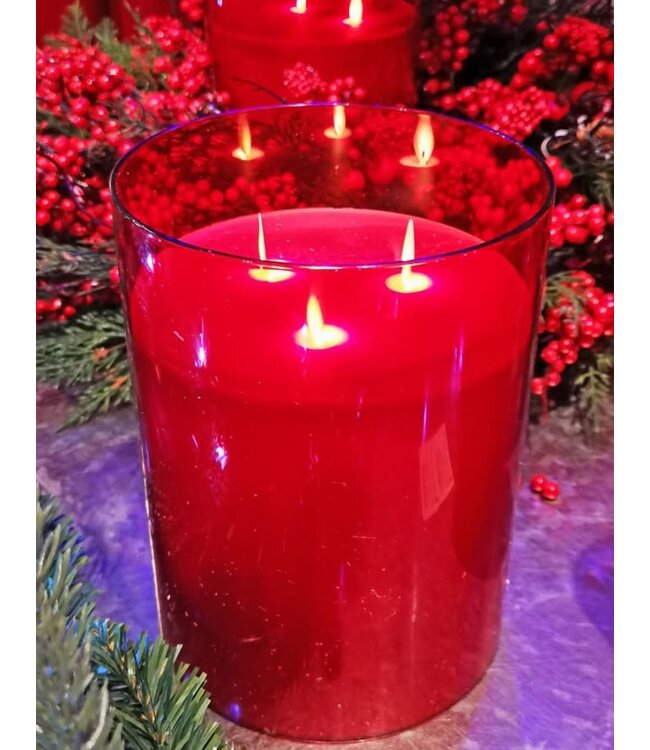 8in Glass Candle 3 Wick