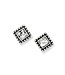 BRIGHTON Sparkle Square Mini Post Earrings Silver