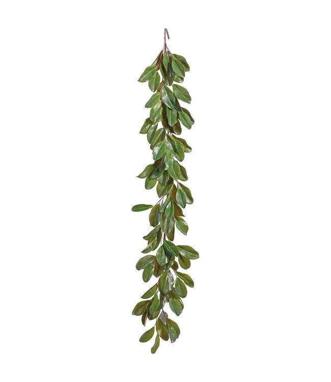 6' Magnolia Leaf Garland Green