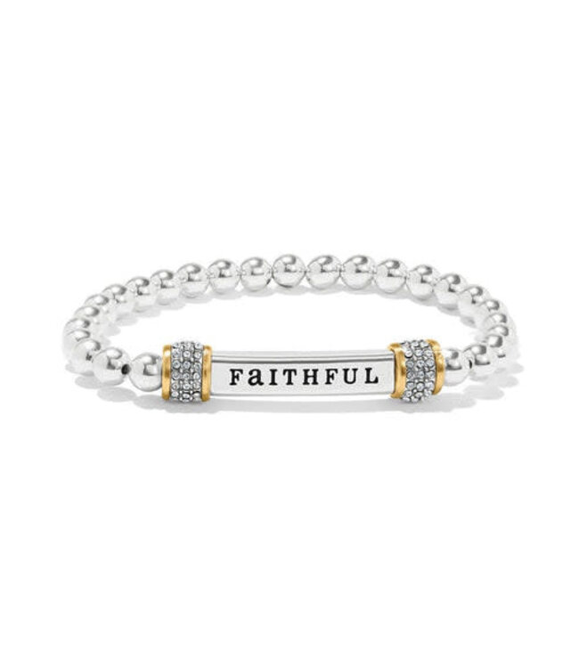 BRIGHTON Meridian Faithful Two Tone Stretch Bracelet