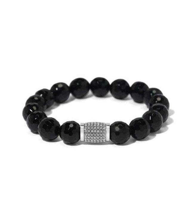 BRIGHTON Meridian Solis Black Beaded Stretch Bracelet