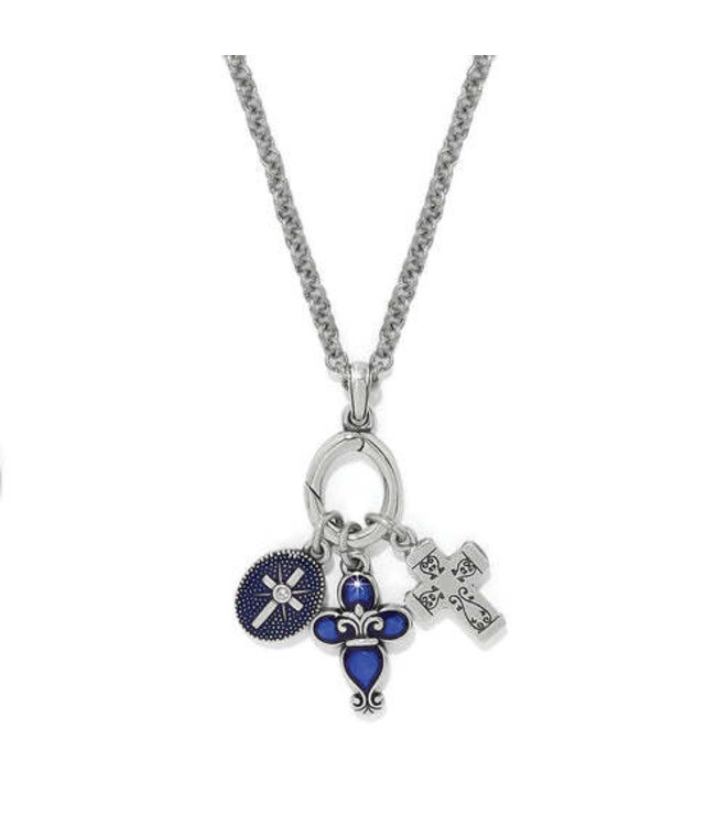 BRIGHTON Unity Cross Blue Necklace