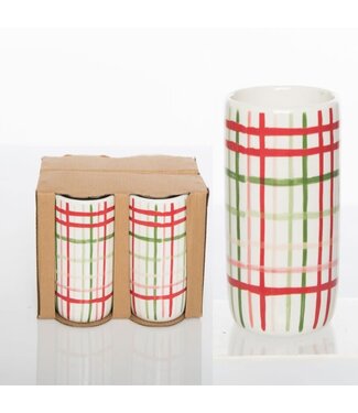 Cer Plaid Tumbler - Sold Individually