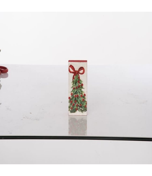 MDF Hand Painted Holiday Tree Block