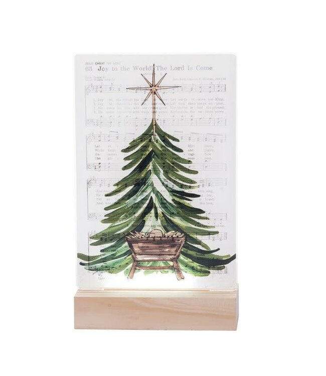 Wood/Acrylic/ LED Manger Sign