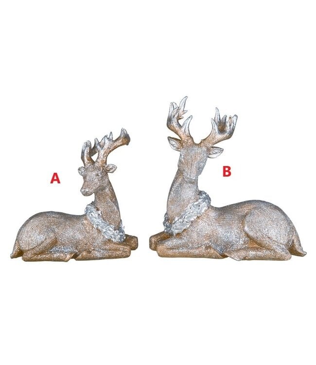 Res Glitter Sitting Reindeer - Sold Individually