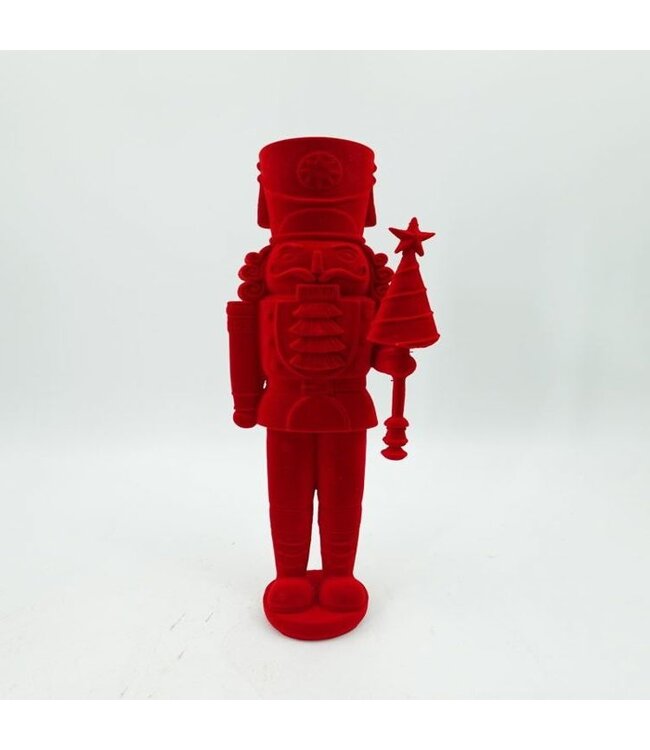 Res Flocked Nutcracker Decor