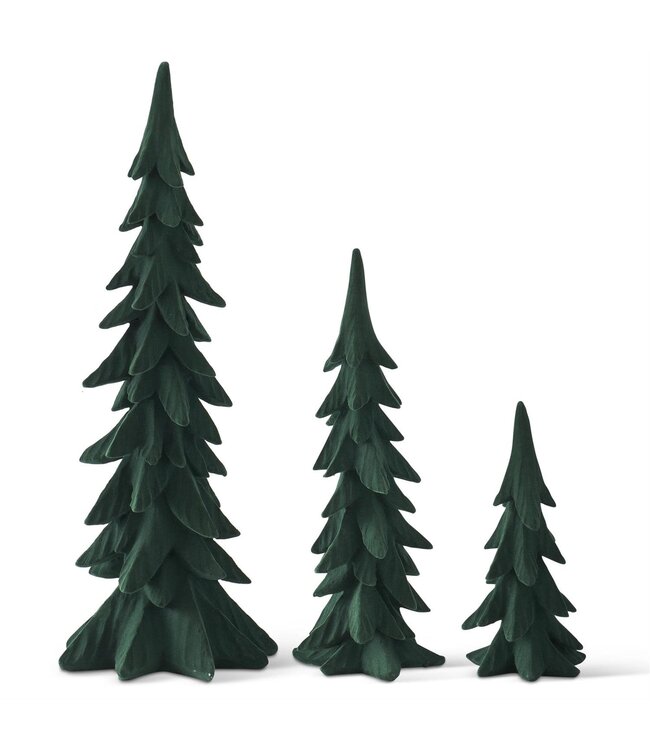 Dark Green Velvet Christmas Trees