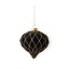 Black & Gold Velvet Ornament - Sold Individually