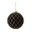 Black & Gold Velvet Ornament - Sold Individually
