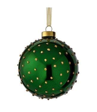 4" Dimpled Glass Ball Ornament