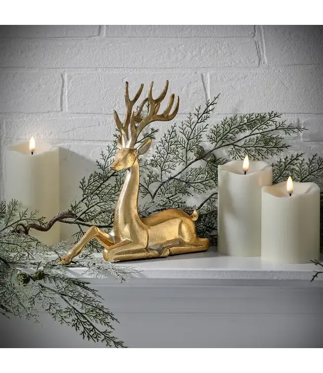 9.5" Resin Sitting Elegant Deer