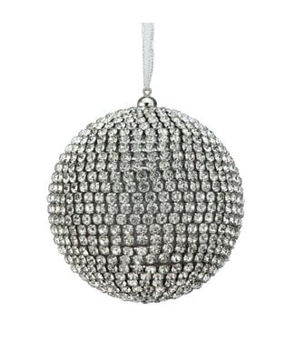 5" Faux Diamond Ball Ornament