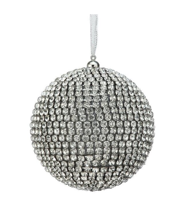 5" Faux Diamond Ball Ornament