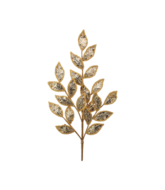 29" Metallic Glitter Laurel Leaf Spray
