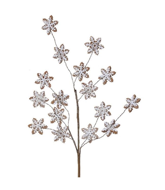 32" Gingerbread Snowflake Spray