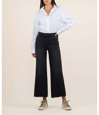 KUT FROM THE KLOTH Meg High Rise Fab Ab Wide Leg Raw Hem