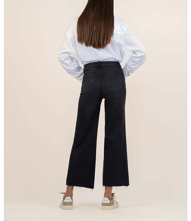 KUT FROM THE KLOTH Meg High Rise Fab Ab Wide Leg Raw Hem