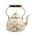 MACKENZIE CHILDS Mocha Check 3 Quart Tea Kettle
