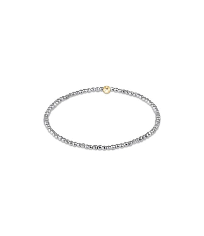 ENEWTON Silver Faceted Hematite 2mm Bead Bracelet