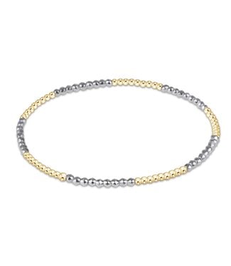 ENEWTON Blissful Pattern 2mm Bead Bracelet - Bright Silver