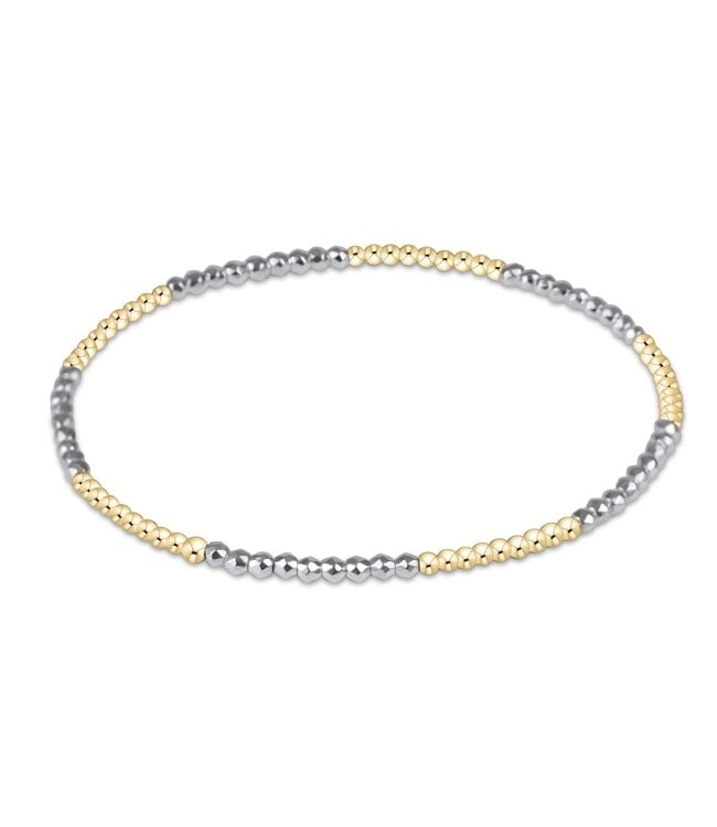 ENEWTON Blissful Pattern 2mm Bead Bracelet - Bright Silver