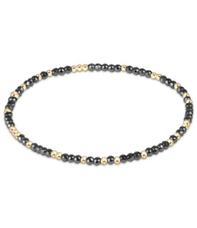 ENEWTON Hope Unwritten Silver Faceted Hematite 2mm Bead Bracelet
