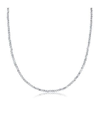 ENEWTON 17" Choker Bright Silver Faceted Hematite 2mm Bead